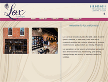 Tablet Screenshot of loxsalonspa.com